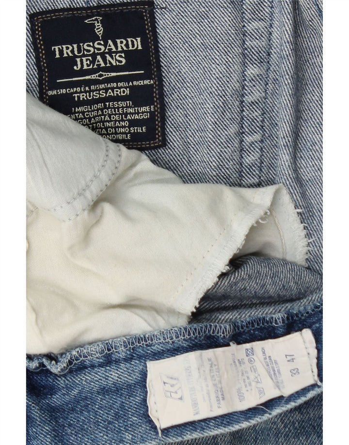 TRUSSARDI Женские зауженные джинсы W33 L30 Синие, хлопок