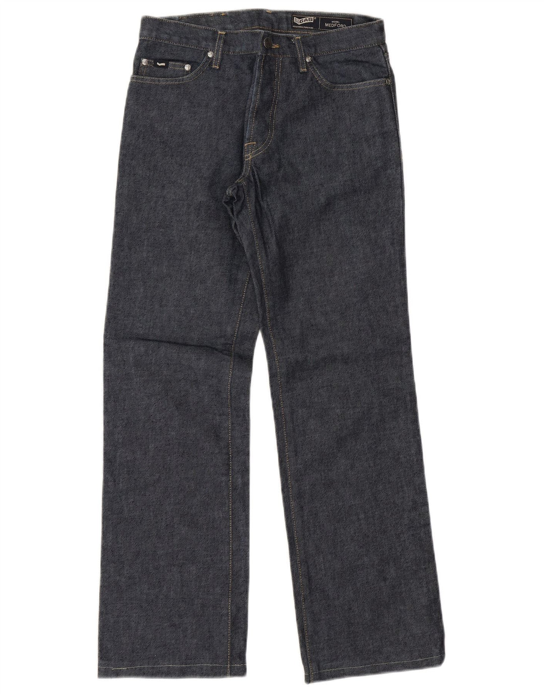 Мужские прямые джинсы Gas W30 L30, темно-синие, хлопковые, классические