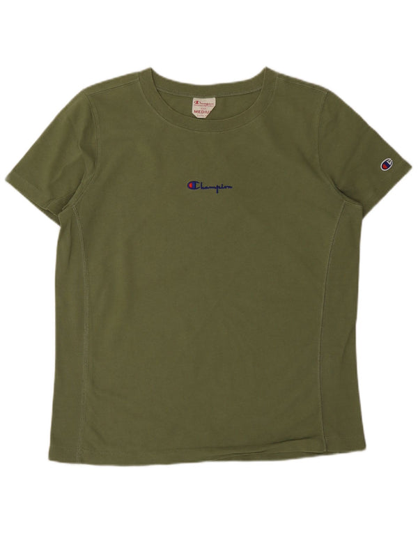 Champion Mens T-Shirt Top Medium Green Cotton Sports