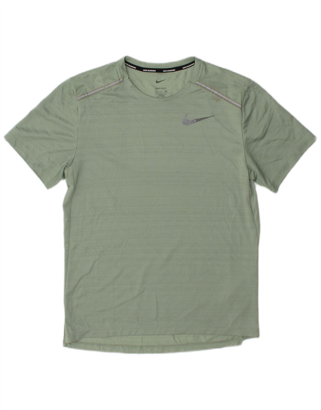 Мужская футболка Nike Dri Fit, маленький зеленый полиэстер с крапинками