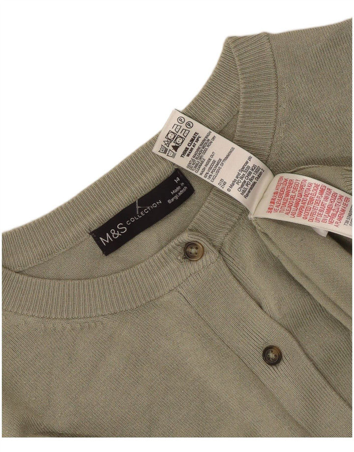 Женский кардиган Marks & Spencer UK 14, средний хаки, вискоза