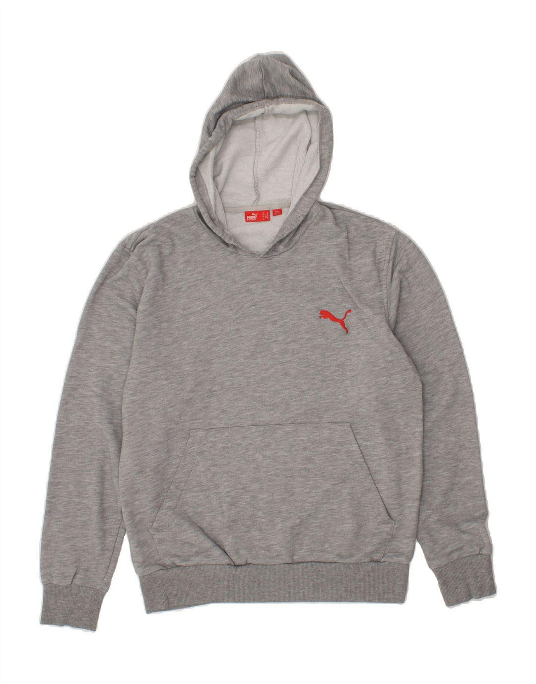 PUMA Mens Graphic Hoodie Jumper Small Grey Cotton Vintage Puma and Second-Hand Puma from Messina Hembry 