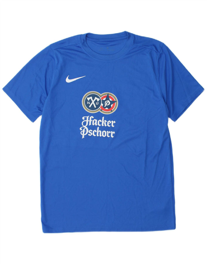 Мужская футболка NIKE Dri Fit с рисунком, большой синий полиэстер