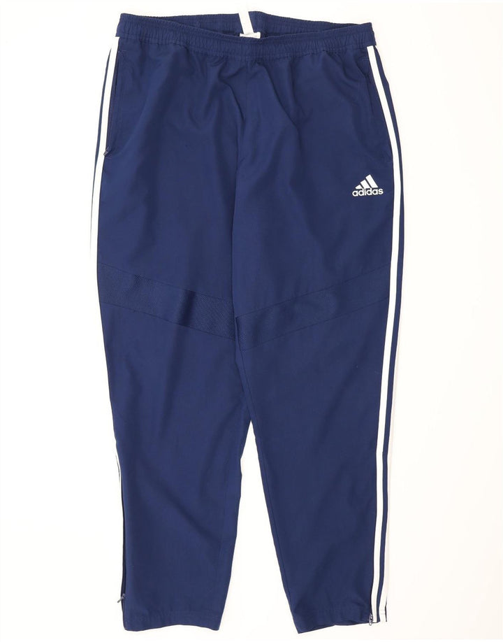 Мужские спортивные брюки Adidas Climalite XL темно-синие из полиэстера