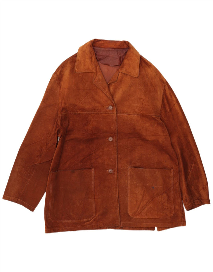 CONBIPEL Женская замшевая куртка IT 46 Большая коричневая кожа