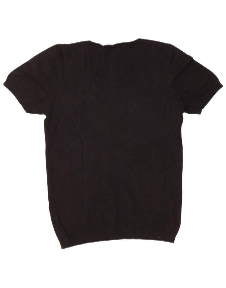 Мужской джемпер с вырезом лодочкой ZARA, средний черный