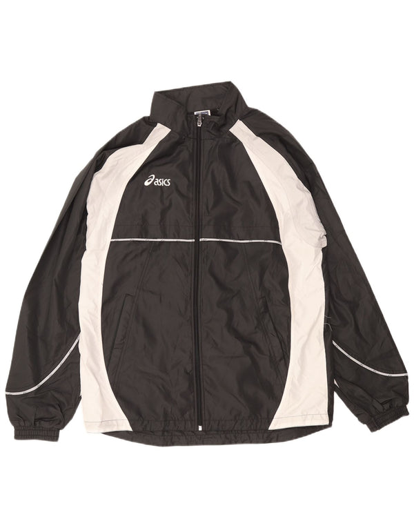 Мужская спортивная куртка ASICS XL, черная микрофибра с цветными блоками