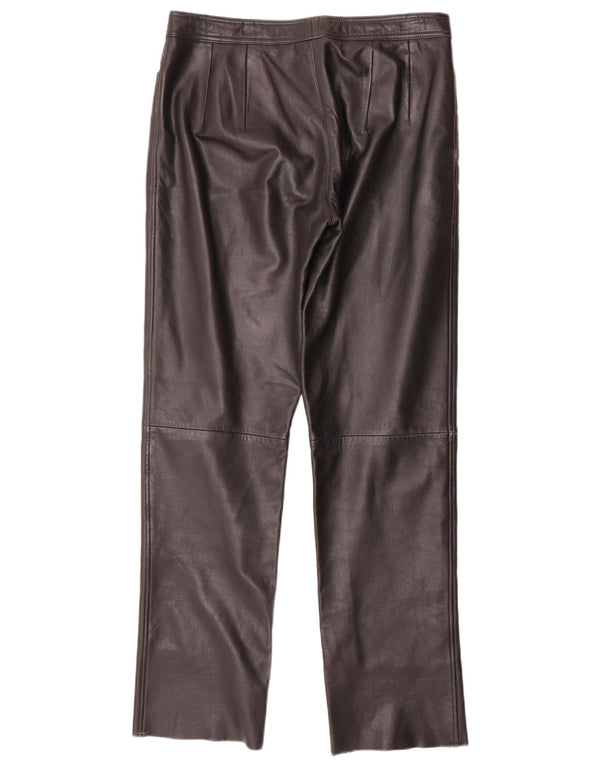 Брюки женские прямые кожаные Maddox IT 44 Medium W32 L32 Черные