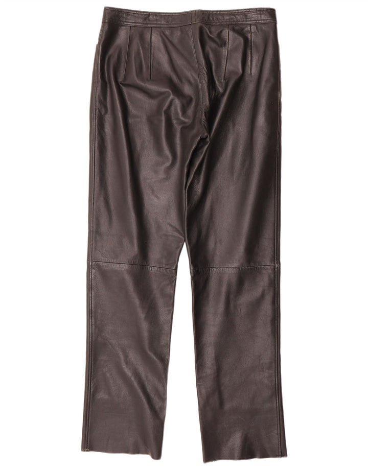 Брюки женские прямые кожаные Maddox IT 44 Medium W32 L32 Черные