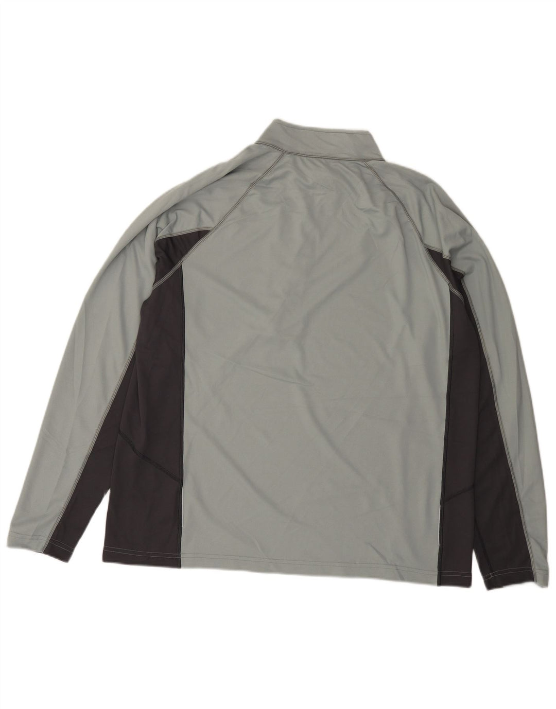 Мужской пуловер с воротником на молнии L.L.Bean, спортивный костюм, топ XL, серый полиэстер с цветными блоками