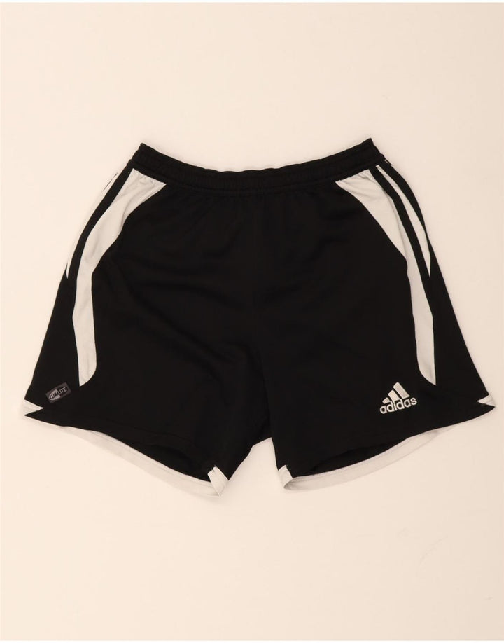 Мужские спортивные шорты Adidas Climalite, средние черные полиэстер с цветными блоками