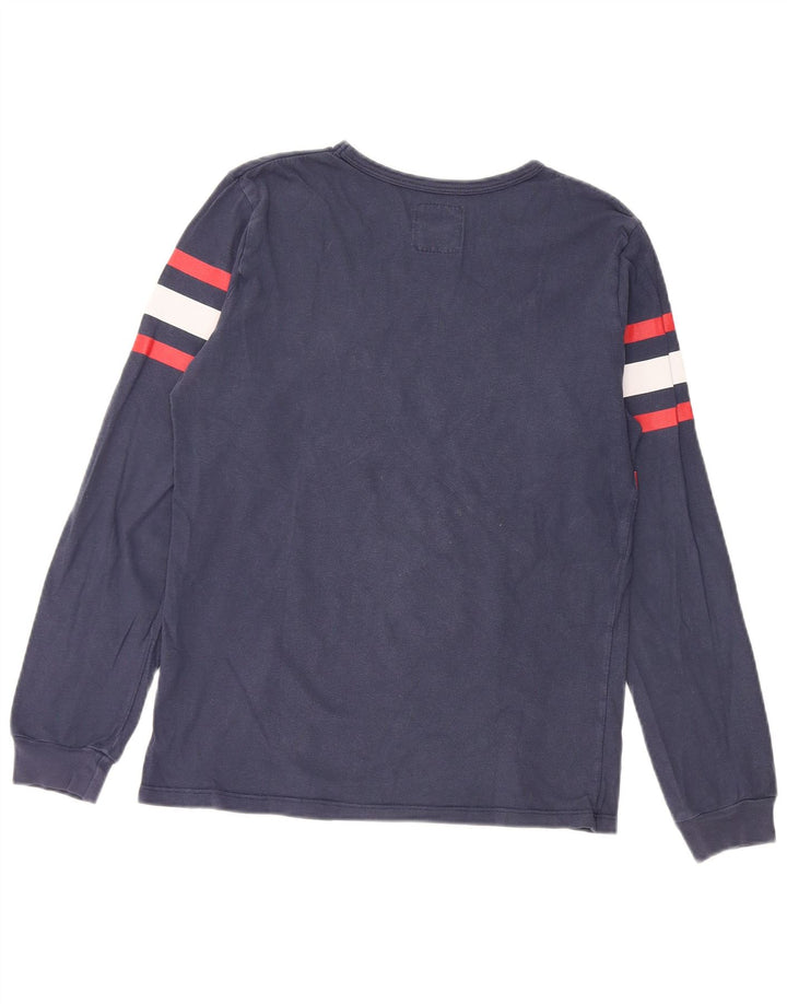 Топ с рисунком LEVI'S для мальчиков с длинными рукавами, 15–16 лет, темно-синий, с цветными блоками