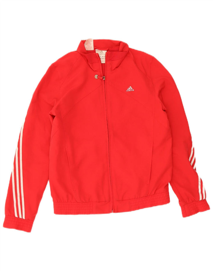 Спортивный костюм Adidas для девочек, верхняя куртка 13-14 лет, красный полиэстер