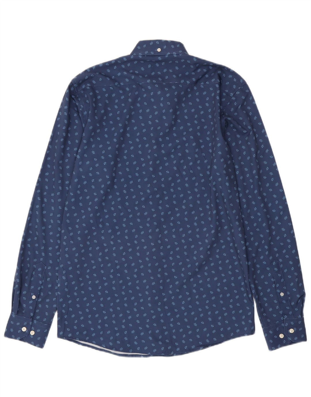 Мужская рубашка приталенного кроя Ben Sherman, размер 15 1/2, средний синий цветочный полиэстер