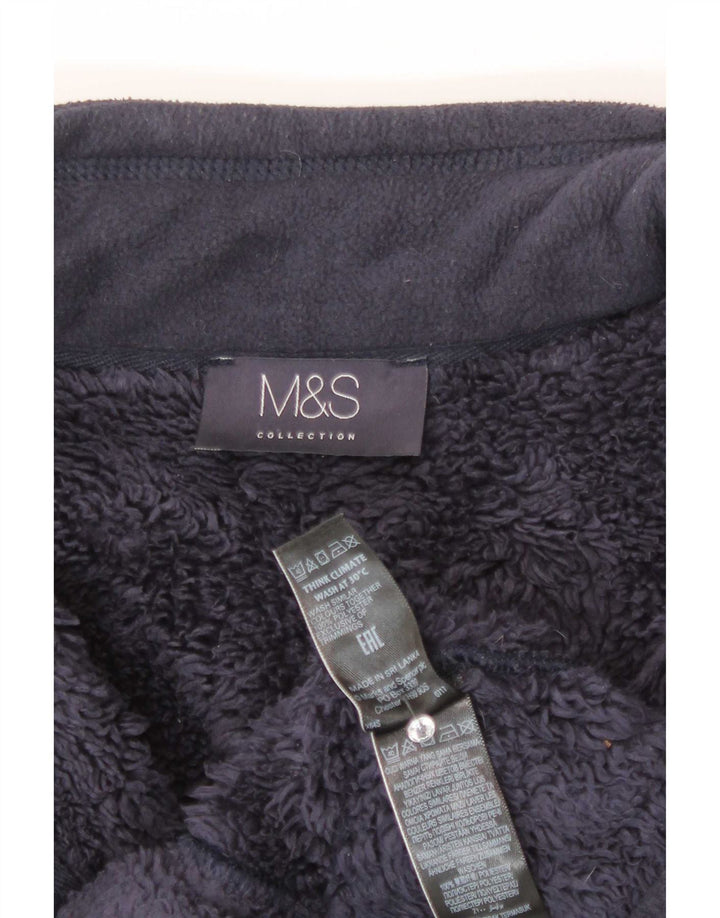 Женская флисовая куртка оверсайз Marks & Spencer UK 18 XL, темно-синий полиэстер