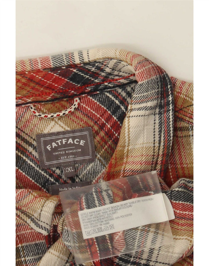 Мужская фланелевая рубашка Fat Face 2XL, хлопок в разноцветную клетку