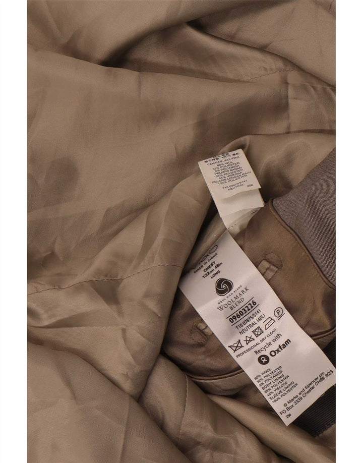 Мужской пиджак на двух пуговицах Marks & Spencer, Великобритания, 48, 2XL, серый, шерстяной