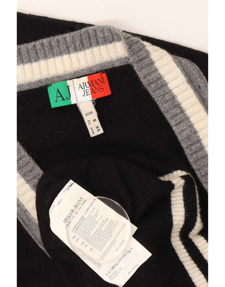 Armani Jeans Мужской Свитер Кардиган Маленький Черный Вискоза