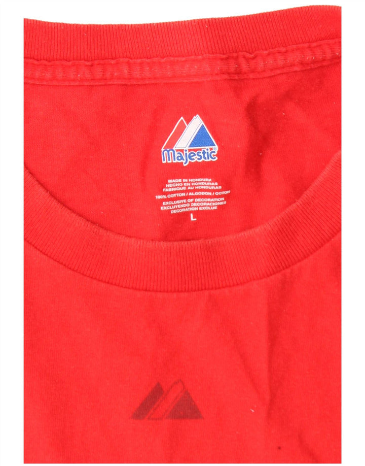 Мужская футболка MAJESTIC St. Louis Cardinals с рисунком, большой красный хлопковый топ