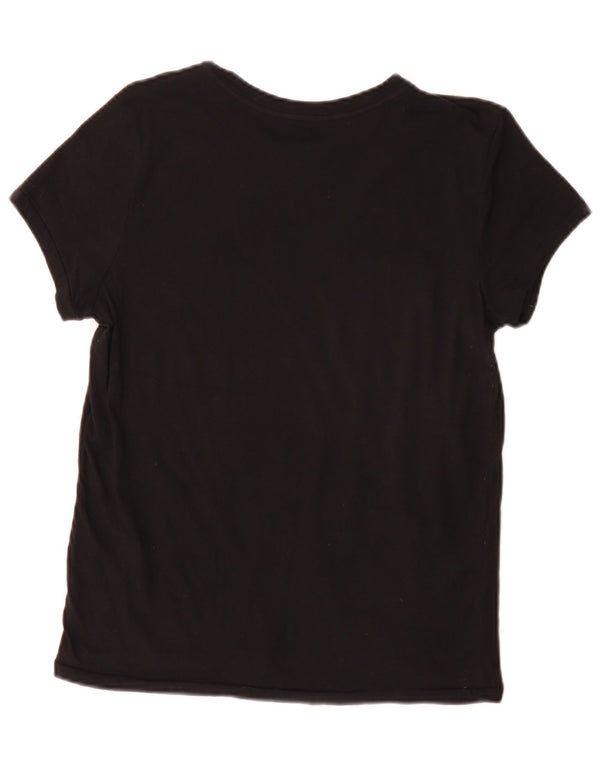 Женская футболка Polo Ralph Lauren Top UK 12, средний черный хлопок