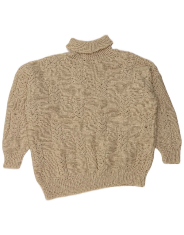 Винтажный женский укороченный джемпер с воротником-стойкой, Великобритания, 20, 2XL, белый цвет