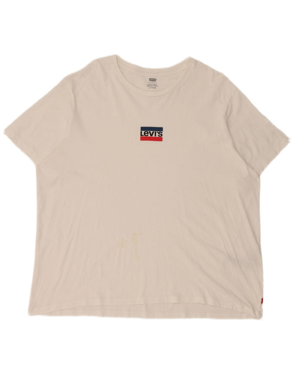 Женская футболка Levi's Top UK 20 2XL, белый хлопок