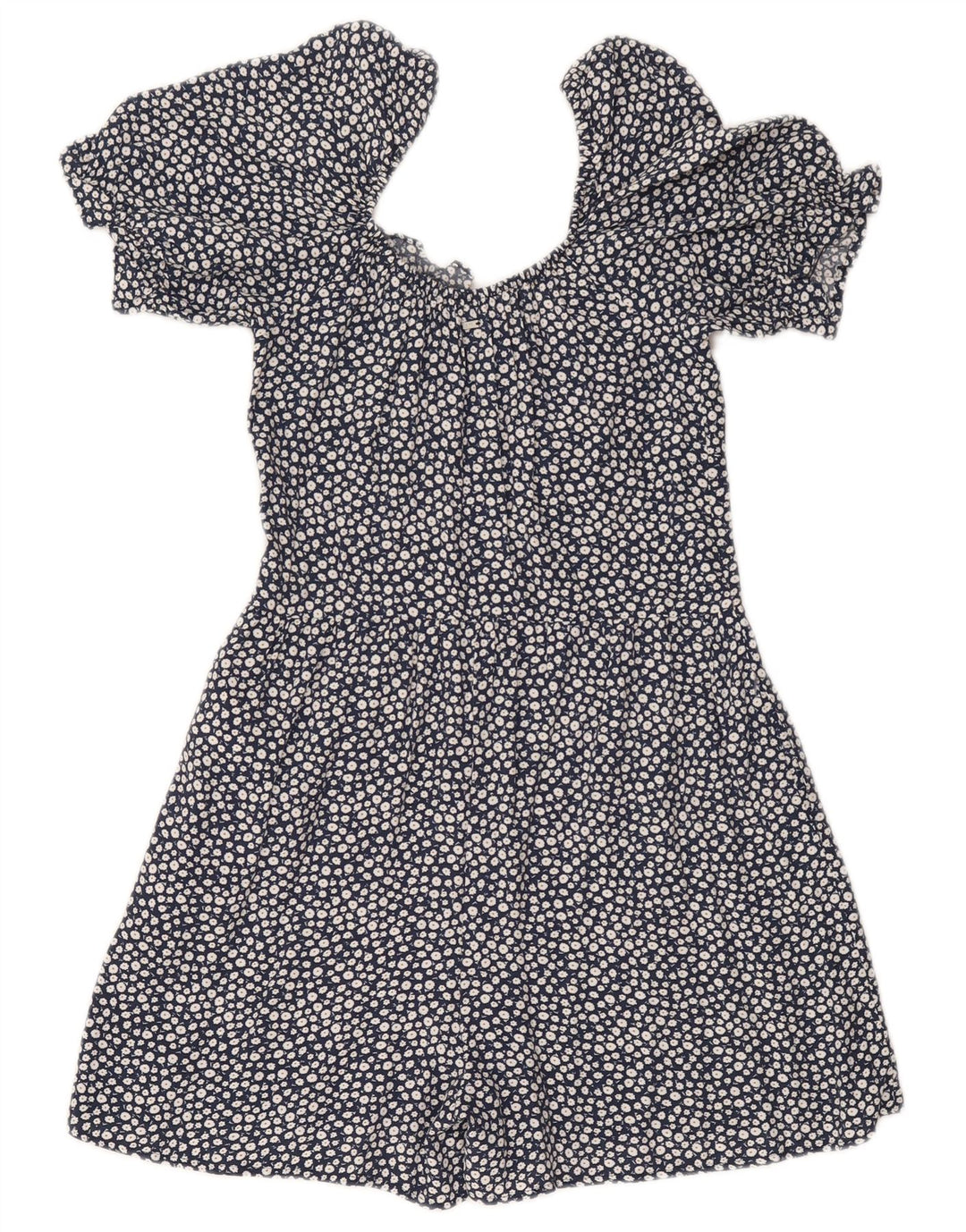 SUPERDRY Женский комбинезон UK 8, маленький размер, темно-синий, вискоза с цветочным принтом