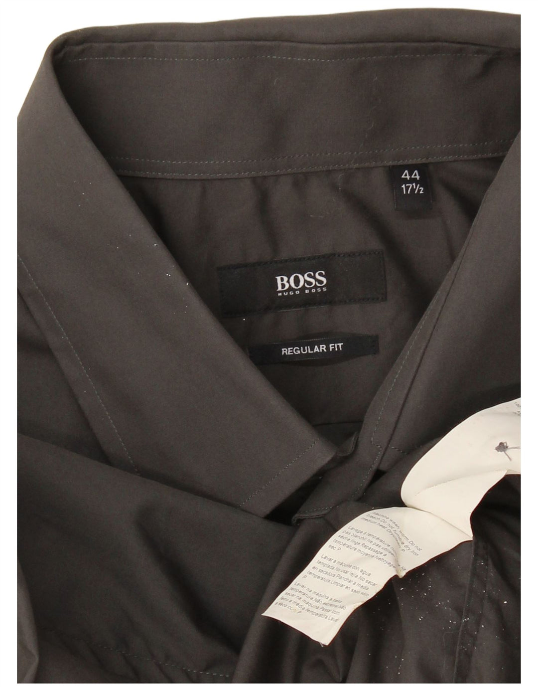 Мужская рубашка стандартного кроя HUGO BOSS, размер 44, 17, 1/2 XL, серая, хлопок