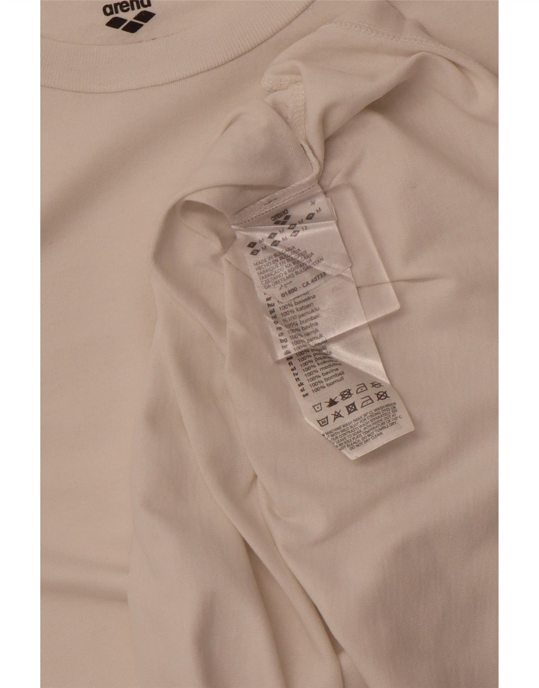 Женская футболка Arena Top UK 12, средний белый хлопок, белый цвет