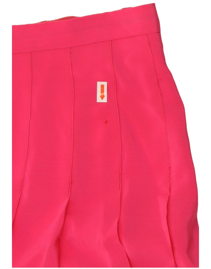 Винтажная женская плиссированная юбка W26, маленькая розовая