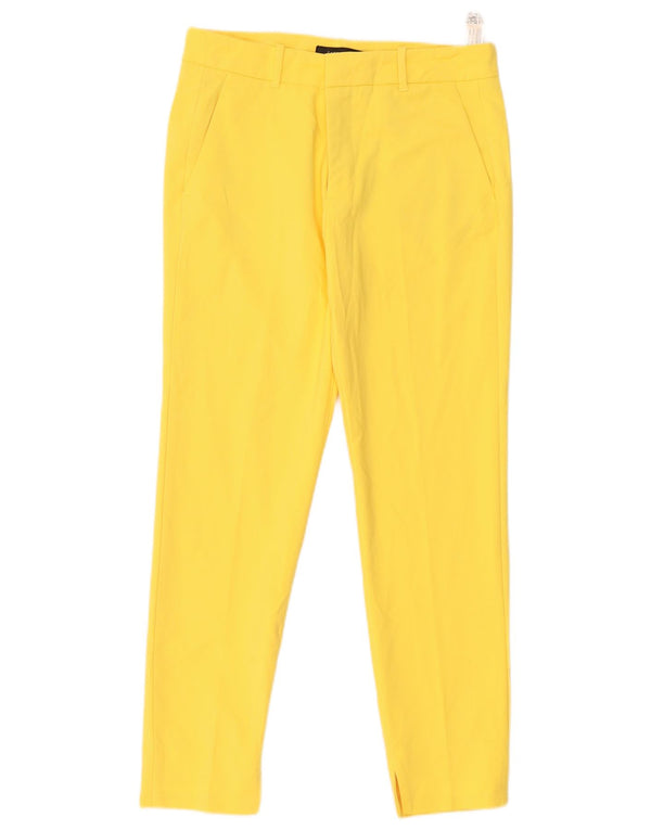 Женские узкие брюки чинос Zara EU 38, маленькие W28 L28, желтый хлопок