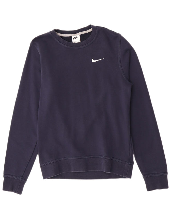 Мужской свитер Nike, маленький темно-синий, хлопковый