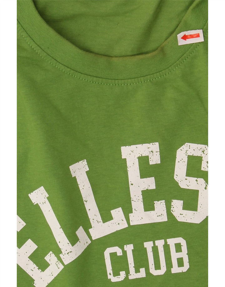 ELLESSE Mens Graphic T-Shirt Top Small Green Cotton Vintage Ellesse and Second-Hand Ellesse from Messina Hembry 