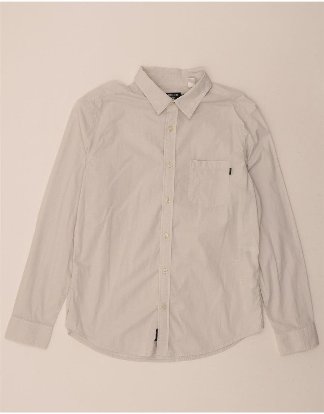 DOCKERS Mens Slim Shirt Large White Cotton Vintage Dockers and Second-Hand Dockers from Messina Hembry 