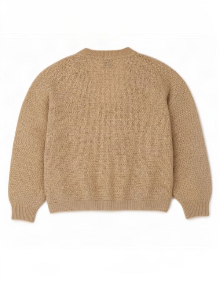 Мужской кардиган Think Pink IT 48 Medium Beige из овечьей шерсти