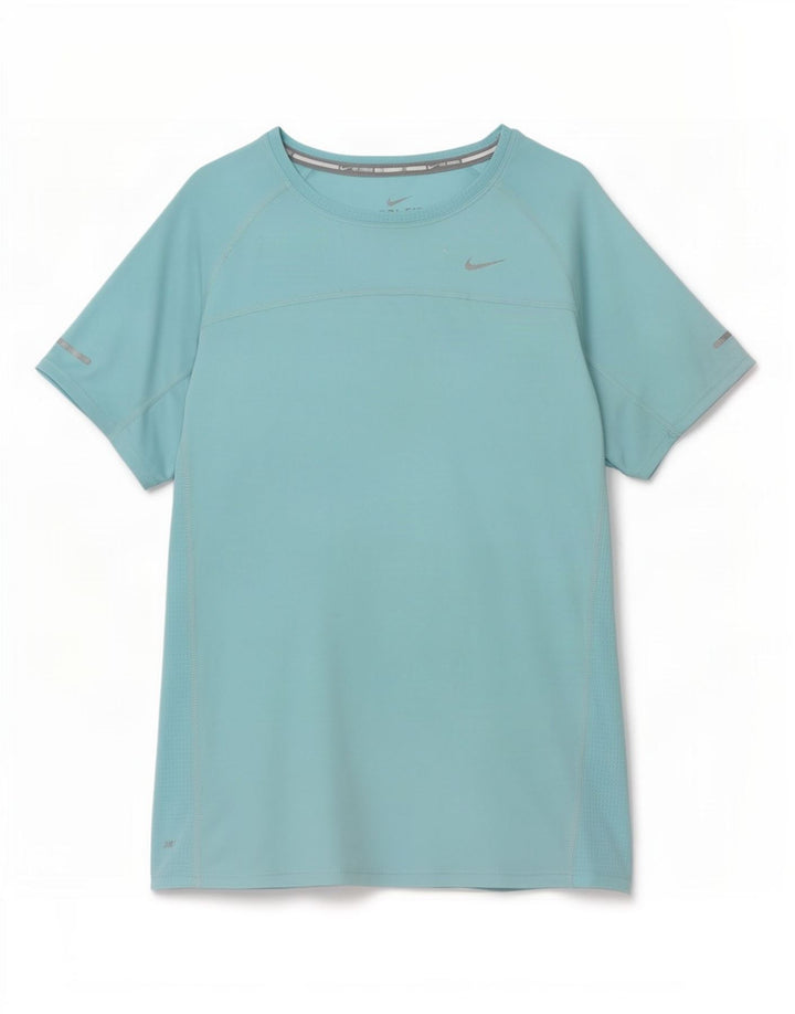 Женская футболка Nike Dri Fit Top UK 10, маленький синий полиэстер