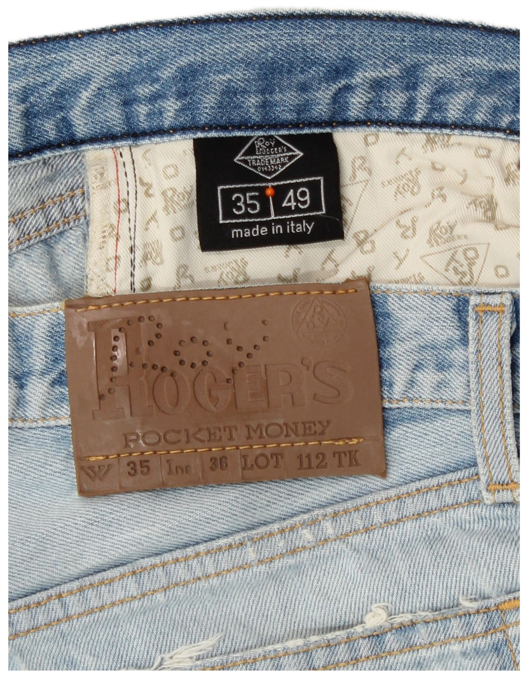 Мужские прямые джинсы Roy Rogers W35 L33, синий хлопок