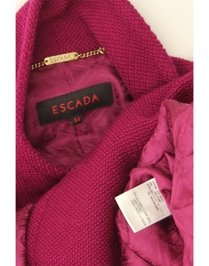 Женское двубортное пальто Escada EU 44 XL, новое фиолетовое шерстяное пальто