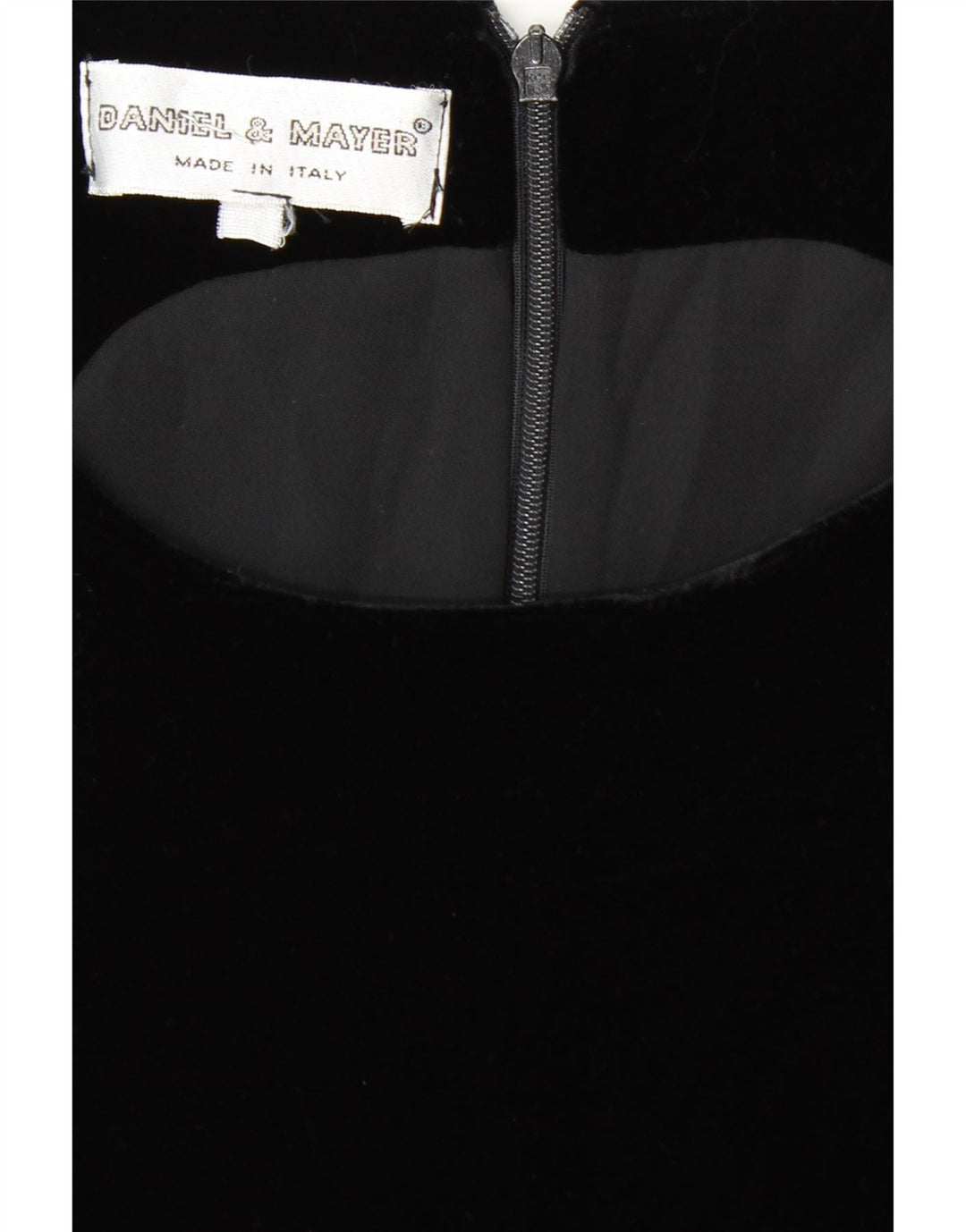 Женское бархатное платье-футляр без рукавов DANIEL & MAYER UK 12, средний черный