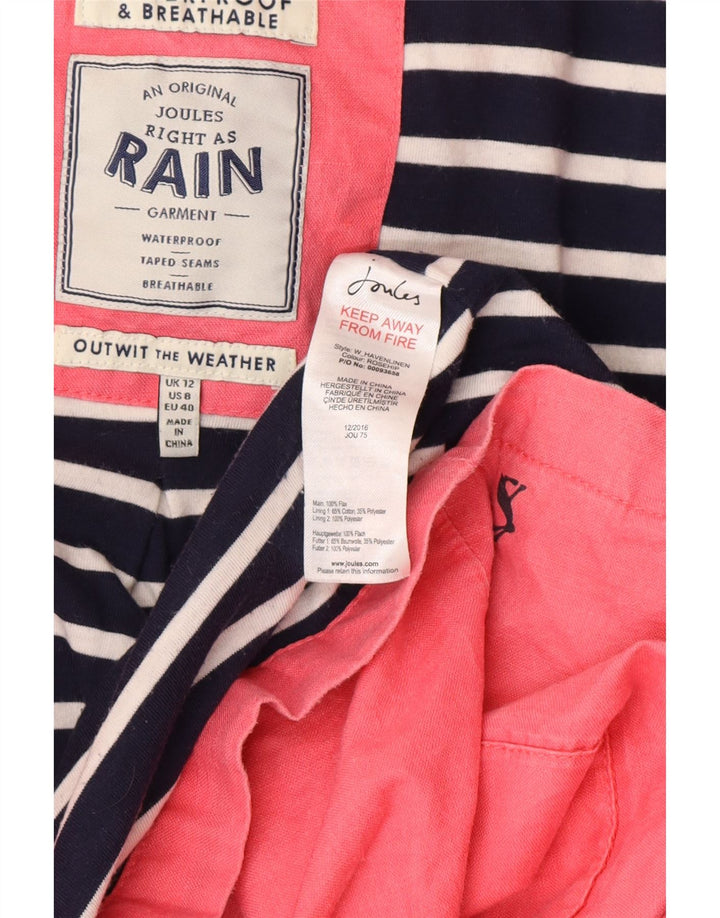 JOULES Женский плащ с капюшоном UK 12, средний розовый льняной цвет