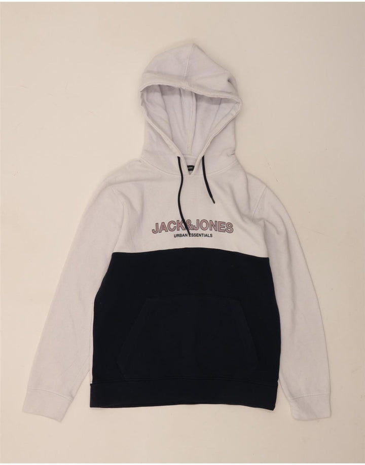 Мужской джемпер с капюшоном JACK & JONES, большой белый, полиэстер с цветными блоками