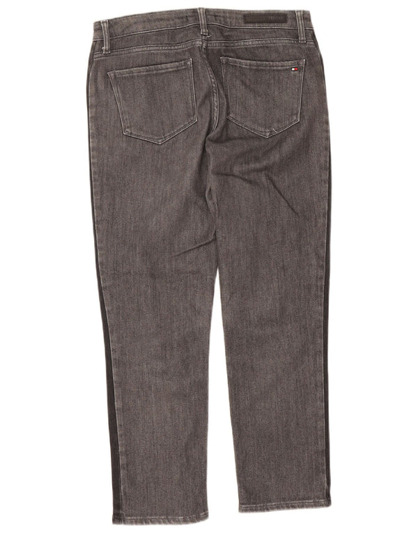 Tommy Hilfiger Женские прямые укороченные джинсы Rome W29 L25 Серые цветные блоки
