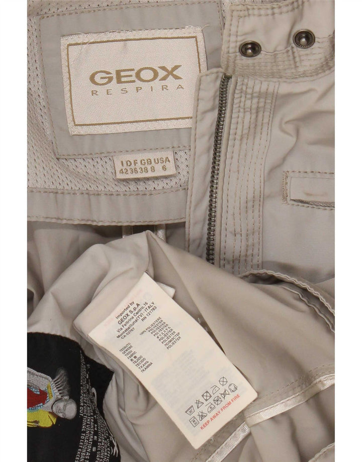 Женская куртка Geox UK 8, маленький серый полиэстер