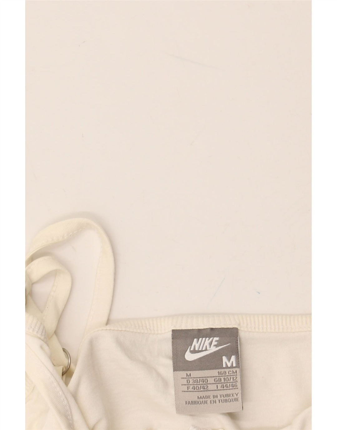 Женский укороченный топ на бретельках с рисунком NIKE UK 10/12, средний, белый цвет