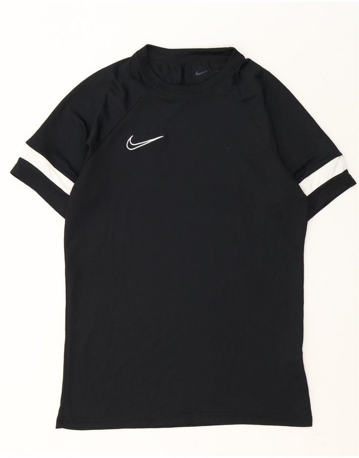 Мужская футболка Nike Dri Fit, средний черный полиэстер с цветными блоками