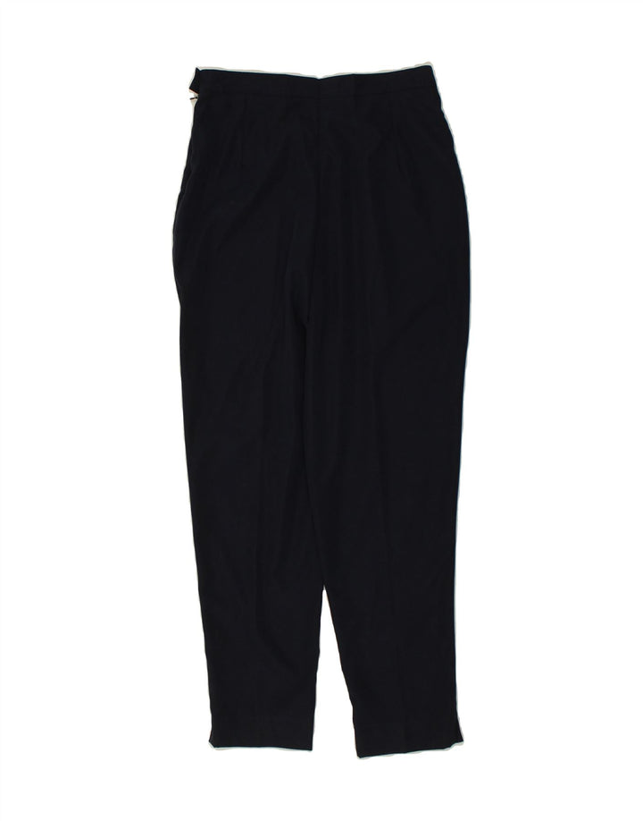 VINTAGE Womens High Waist Tapered Suit Trousers IT 48 XL W30 L29 Navy Blue | Vintage Vintage | Thrift | Second-Hand Vintage | Used Clothing | Messina Hembry 