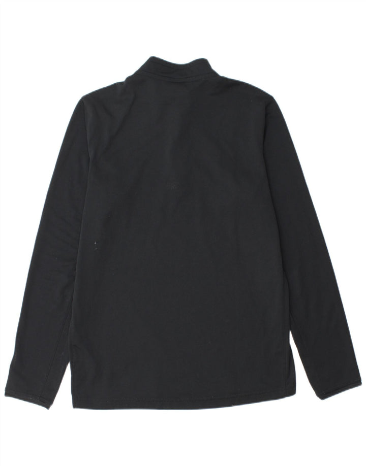 Мужской пуловер с воротником на молнии Nike Dri Fit, спортивный костюм, средний черный полиэстер