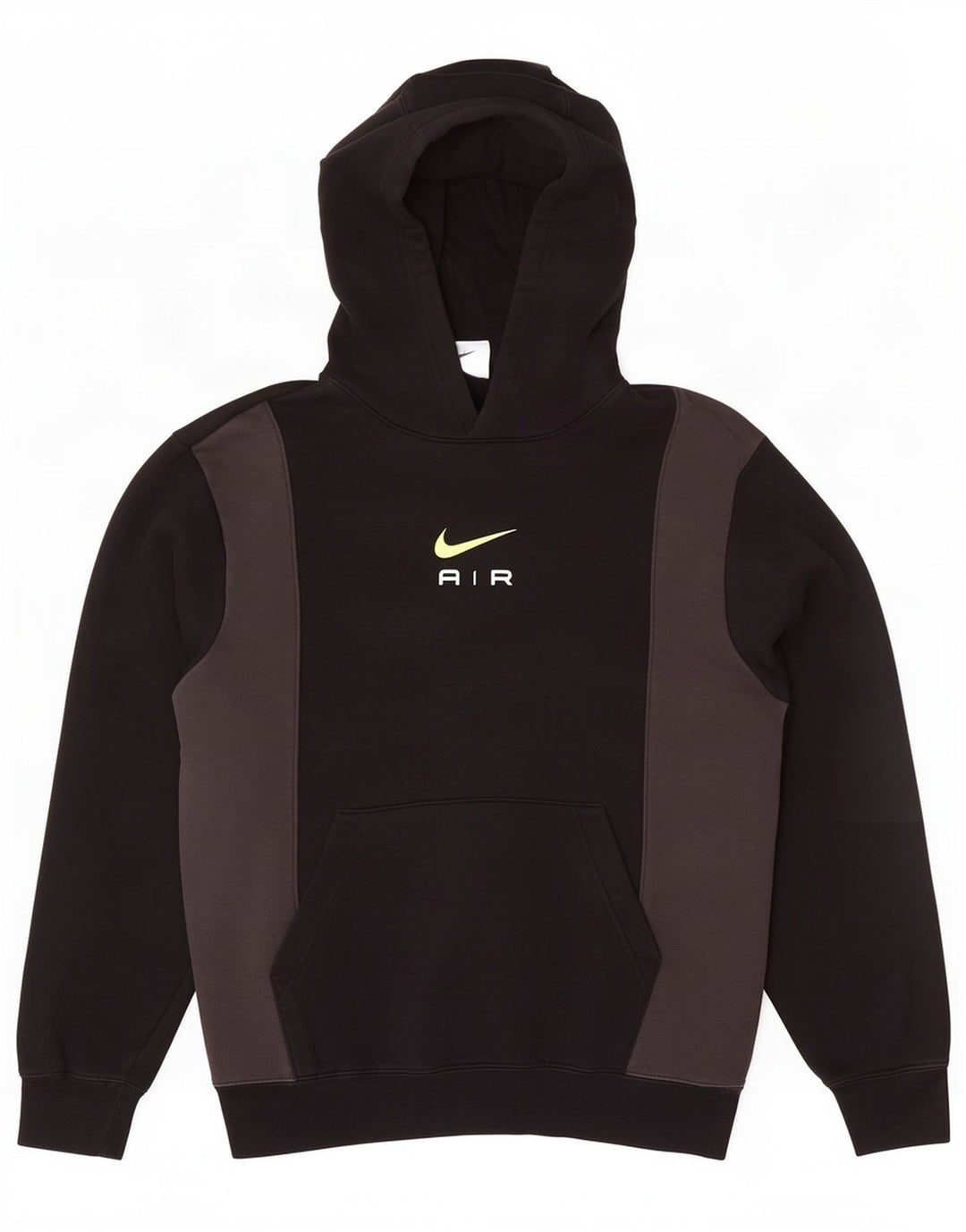 Мужской джемпер с капюшоном Nike, маленький черный, хлопковый с цветными блоками