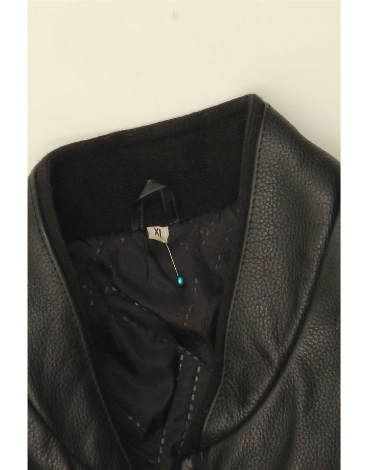 Винтажная мужская кожаная куртка UK 42 XL, черная