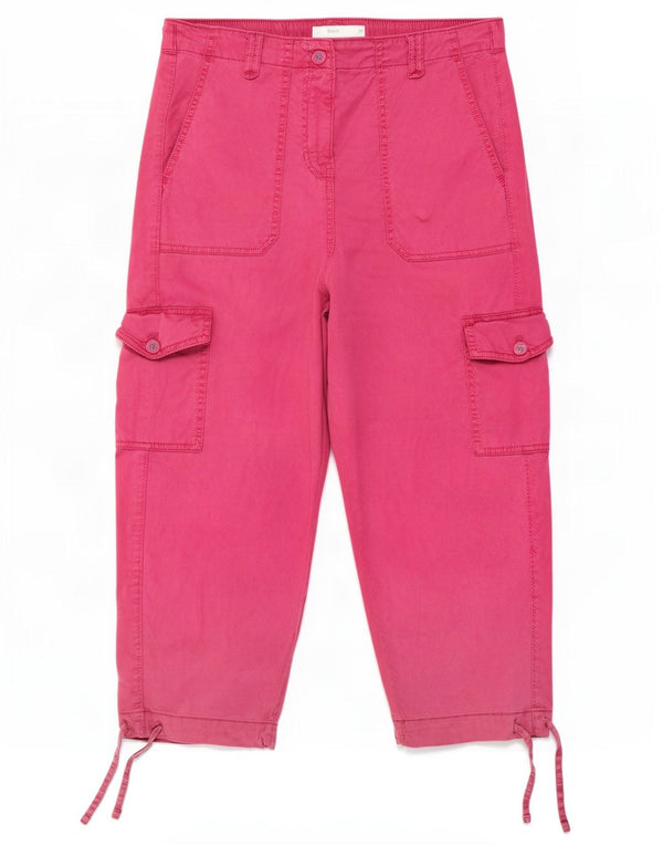 Marks & Spencer Womens Cargo Capri Trousers UK 12 Medium W30 L22 Pink